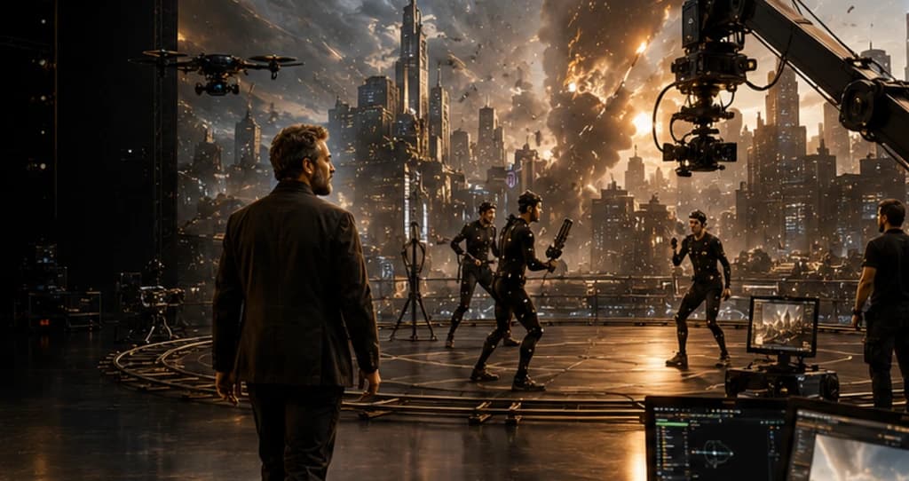 Virtual production set for M.Sc in Media Graphics in Animation & VFX