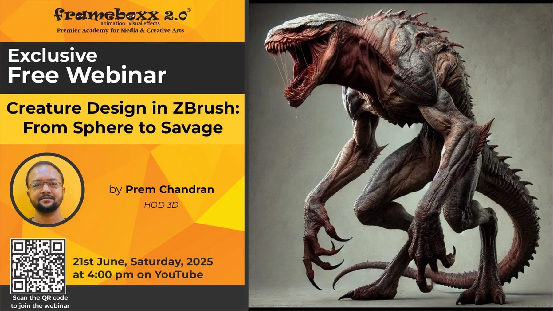 Webinar: Creature Design in ZBrush: From Sphere to Savage