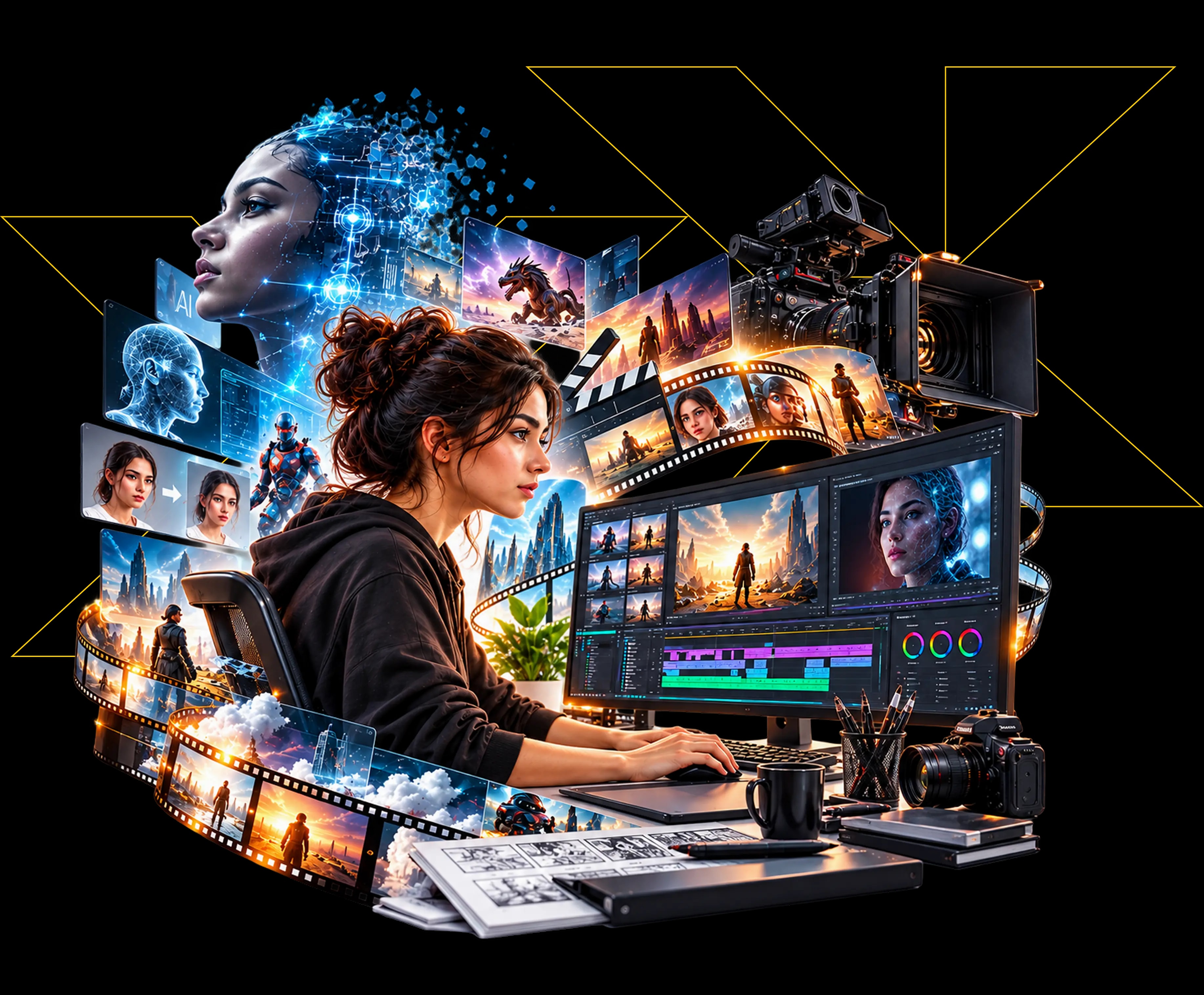 Advanced AI Filmmaking course overview visual