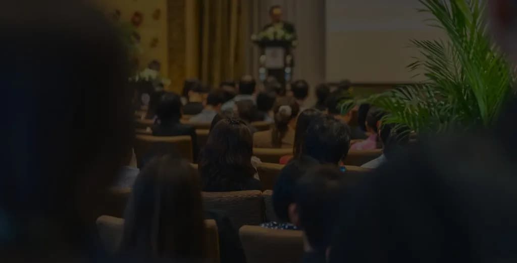 Audience at a Frameboxx news and industry event